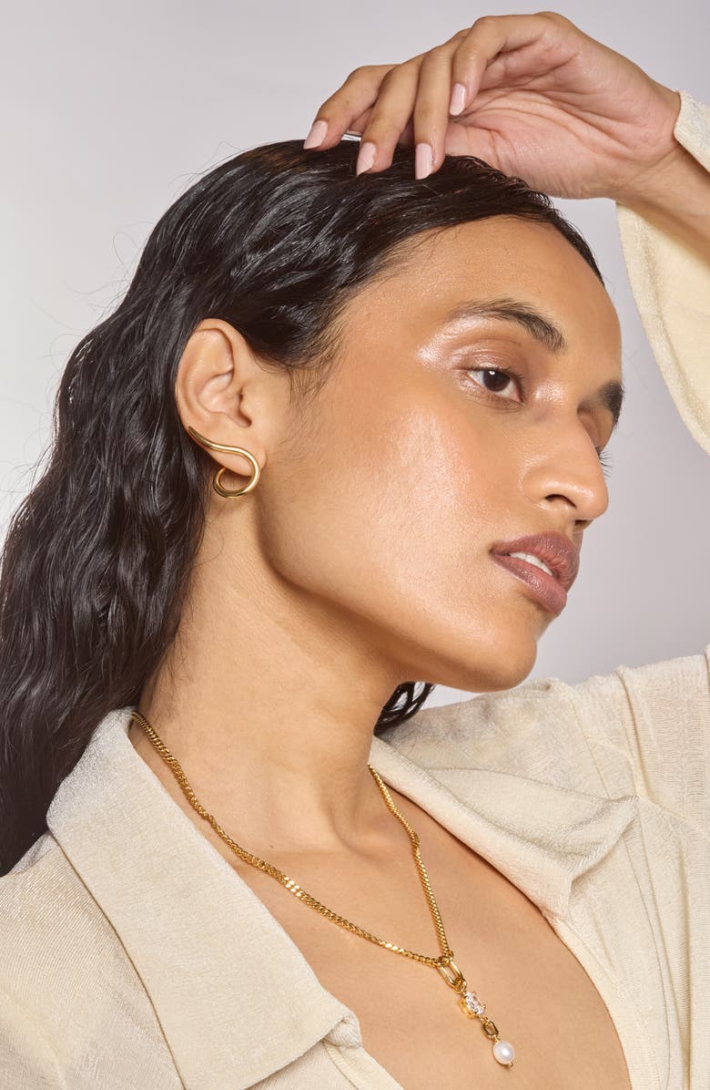 Lady Grey Spindle Earrings, Alternate, color, Gold