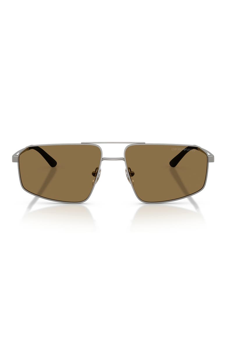 59mm Aviator Sunglasses, Main, color, MATTE GUNMETAL / DARK BROWN