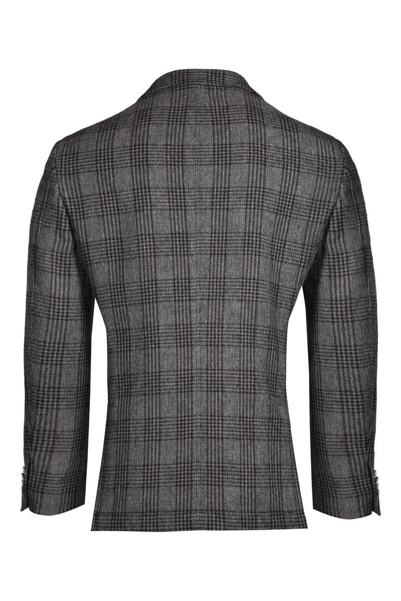 Plaid Wool Blend Sport Coat, Alternate, color, GREY