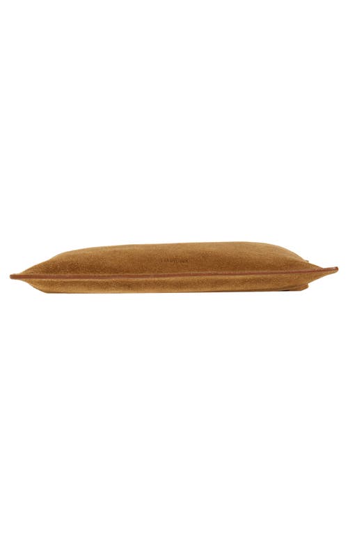 Lie Studio Lié Studio The Charlie Leather Clutch In Maple Brown Suede