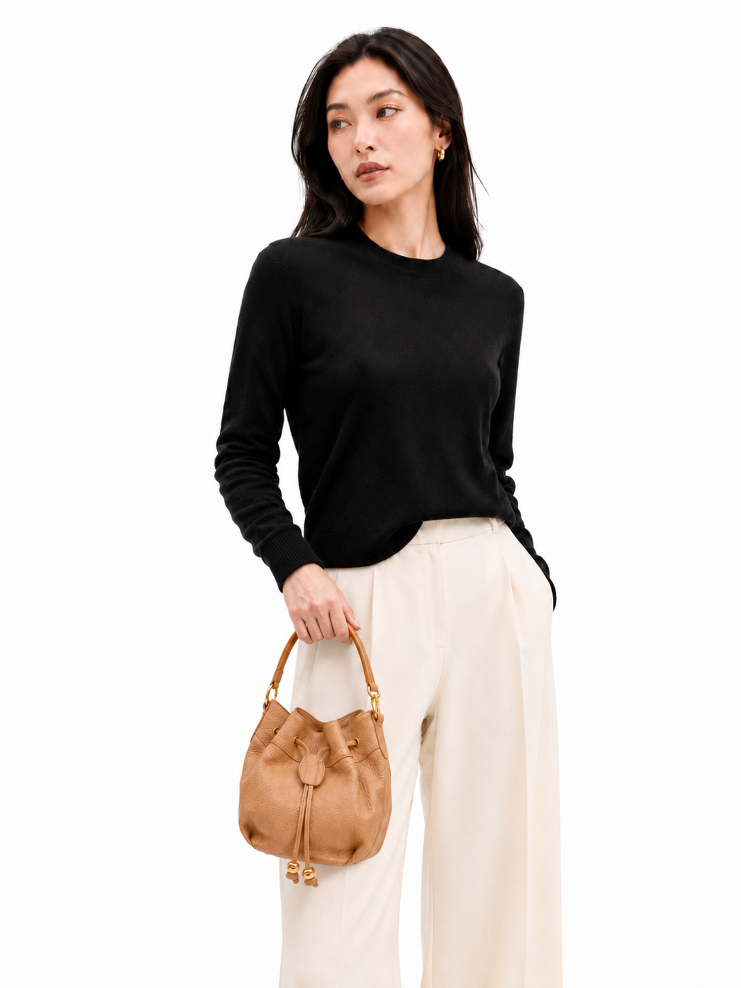 Sienne Luxury Bucket Handbag, Alternate, color, Honey