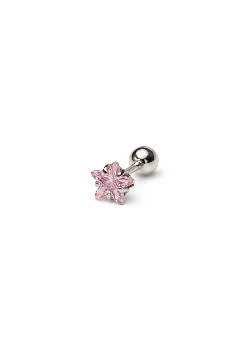 Star Crystal Single Earring, Main, color, PINK