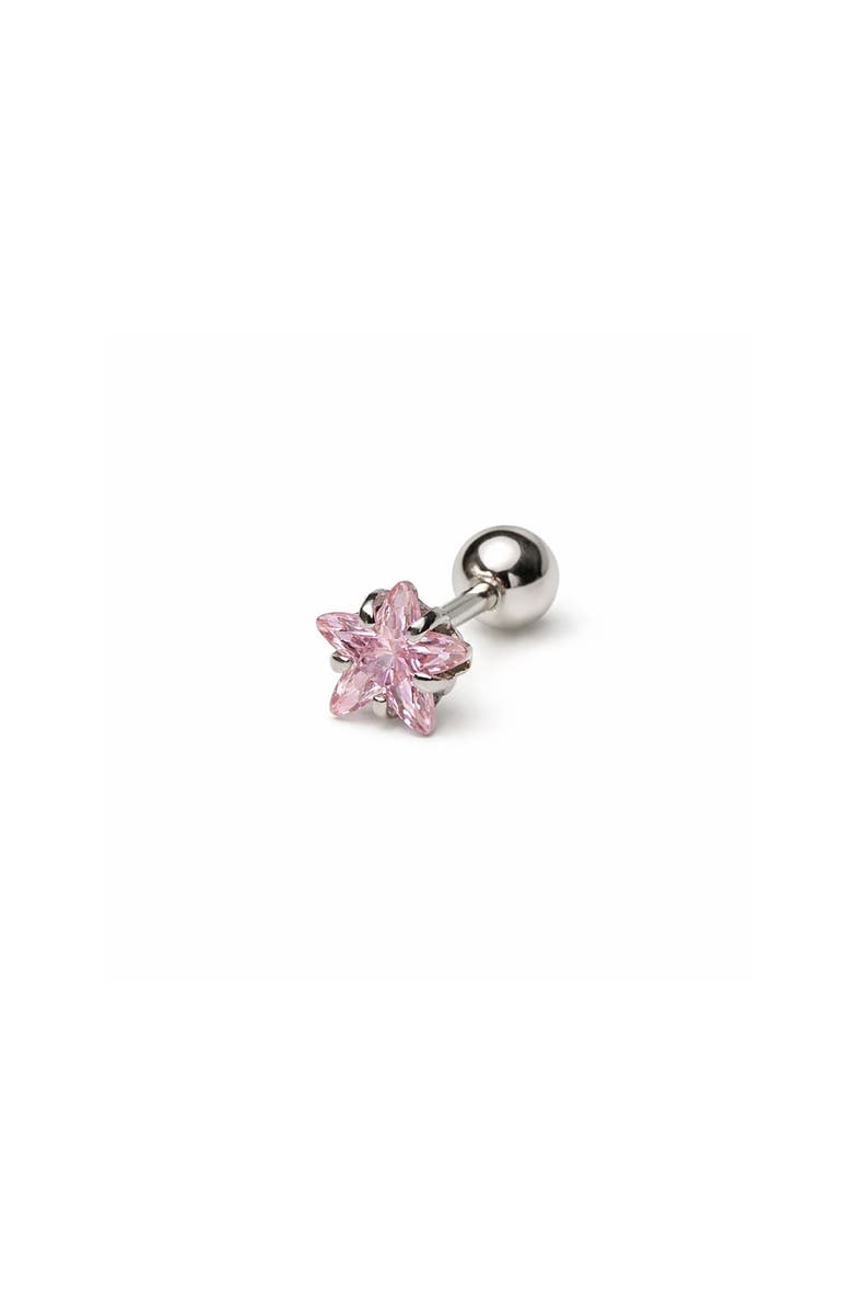REBL Star Crystal Single Earring, Main, color, Pink