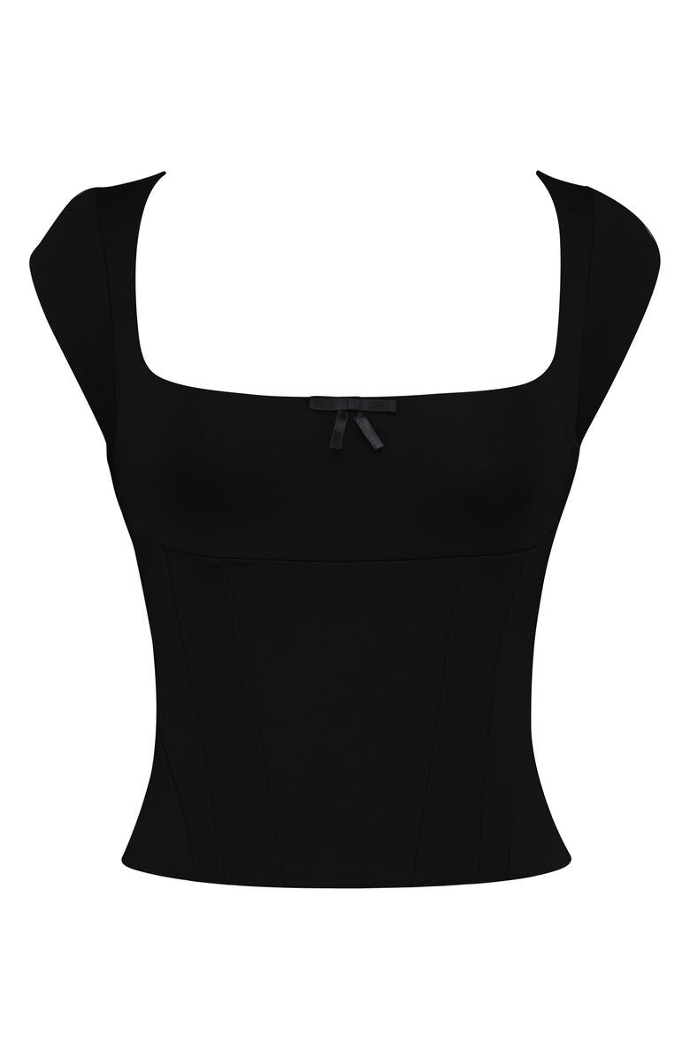 HOUSE OF CB The Cap Sleeve Corset Top, Alternate, color, Black