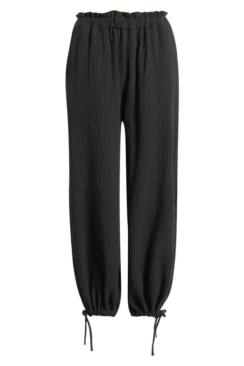 Cotton Gauze Bloomer Pants, Alternate, color, BLACK
