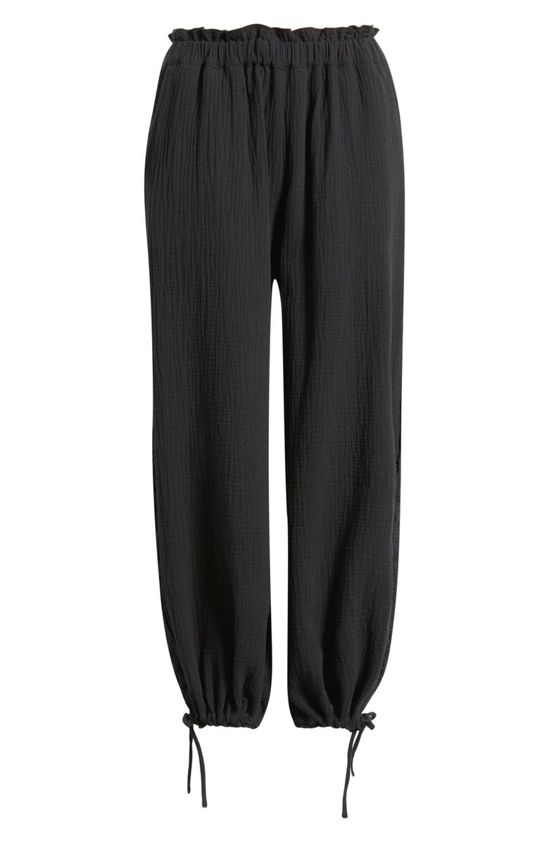 BP. Cotton Gauze Bloomer Pants, Alternate, color, Black