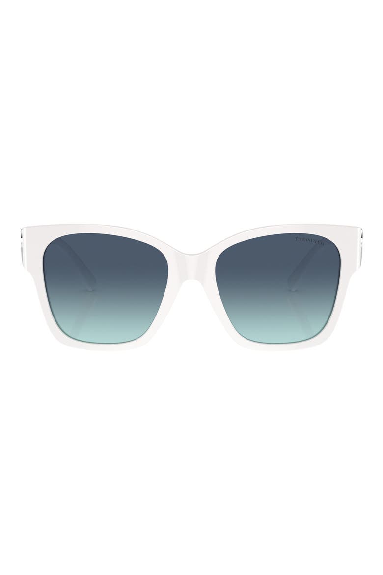 54mm Gradient Square Sunglasses, Alternate, color, WHITE