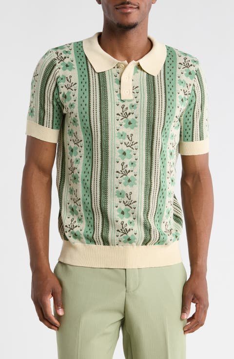 Floral Polo Sweater