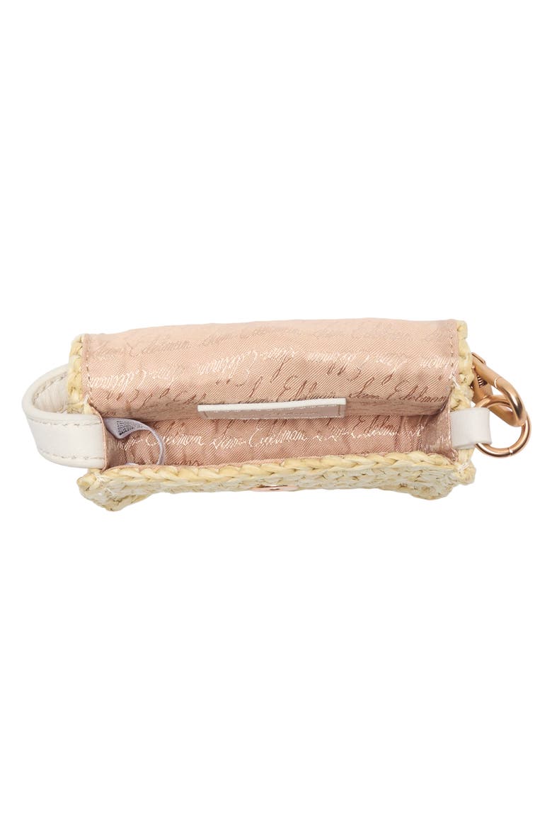 Lynn Mini Raffia & Leather Wallet, Alternate, color, NATURAL