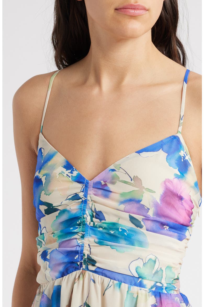 Floral Lane Midi Dress, Alternate, color, PURPLE FLORAL MULTI