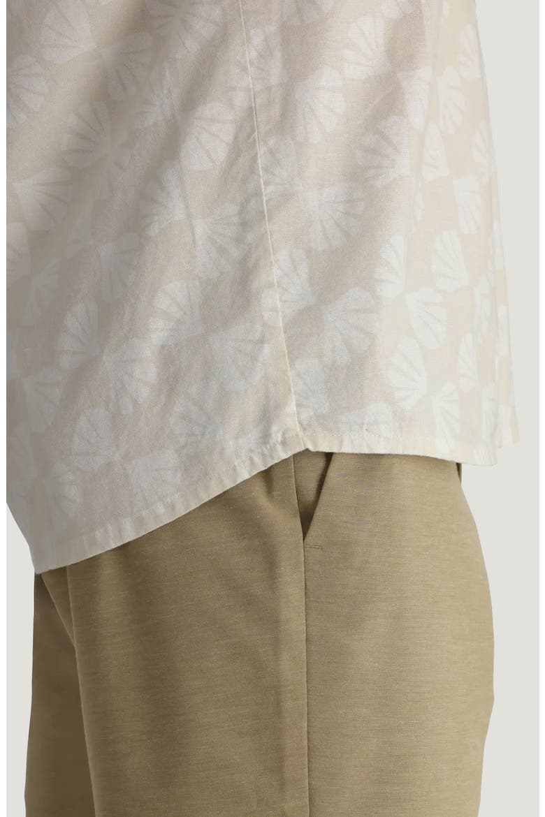 Harbor Short Sleeve Button-Up Shirt, Alternate, color, SEA SCALLOP PRINT BIRCH