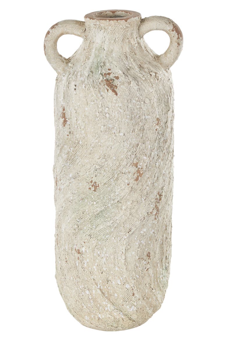 Textured Tall Vase, Main, color, CREAM