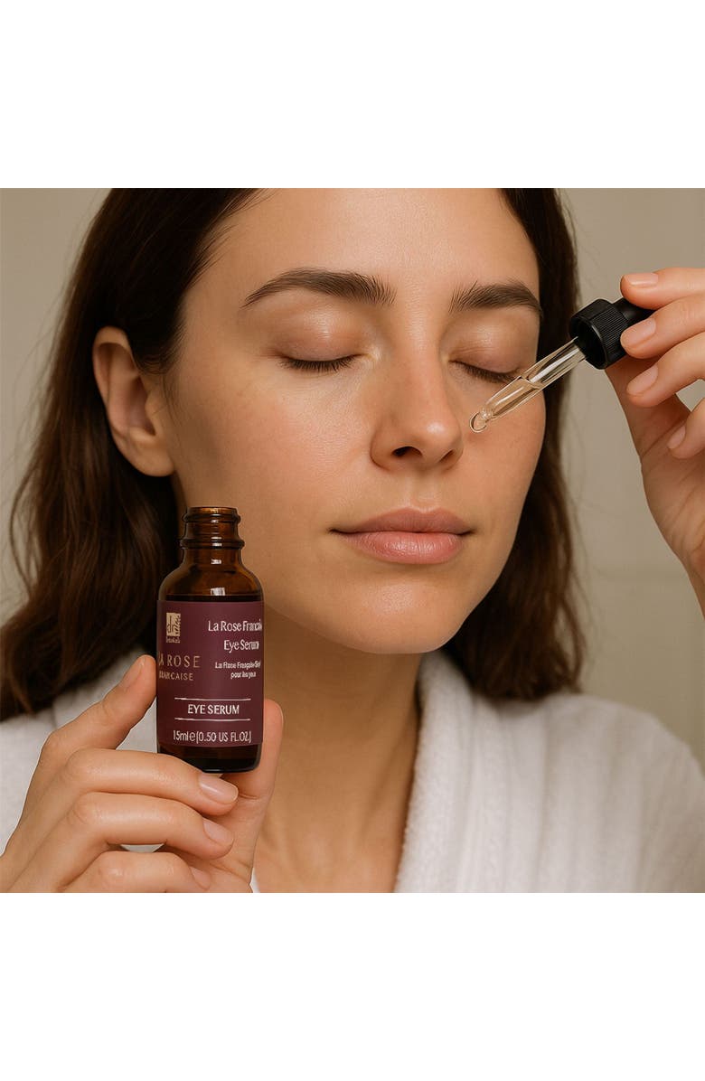 DR BOTANICALS La Rose Française Eye Serum for Dark Circles, Puffiness & Glow 15ml, Alternate, color, White