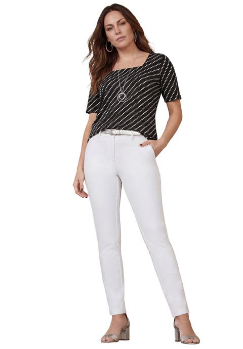 Stretch Cotton Square Neck Tee