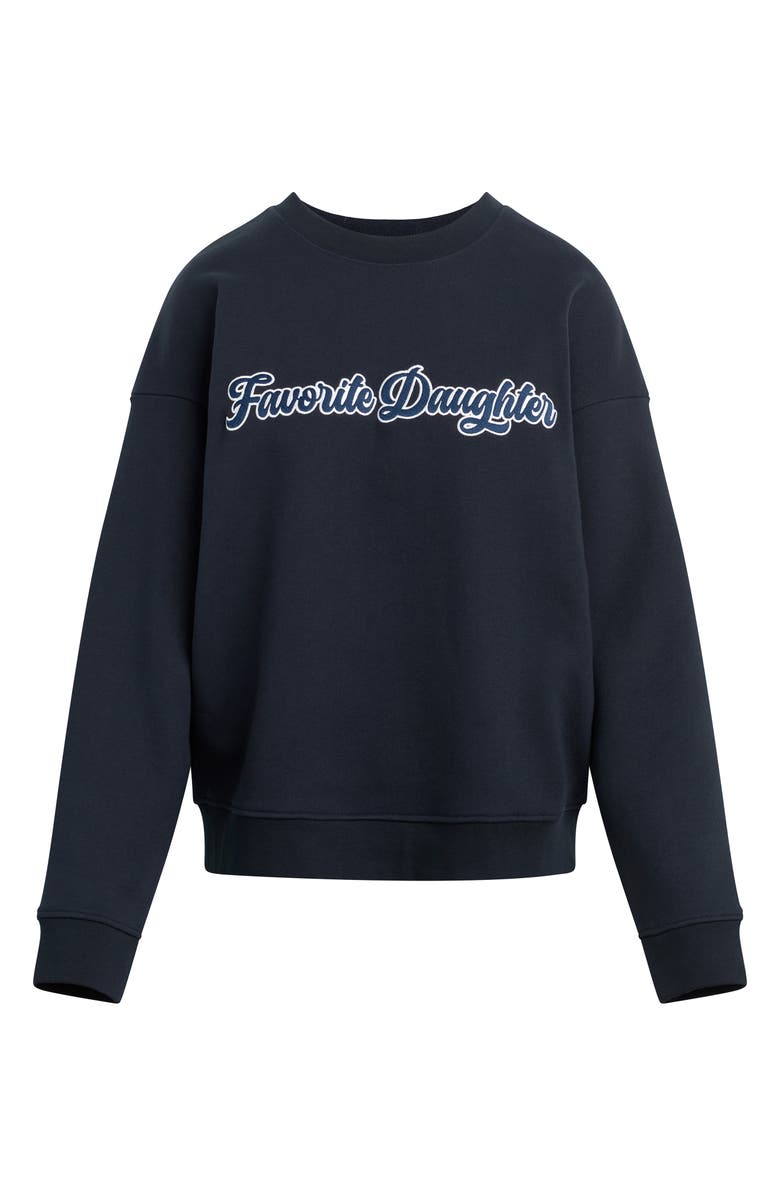 Favorite Daughter The Varsity Sweatshirt, Main, color, Navy/ White