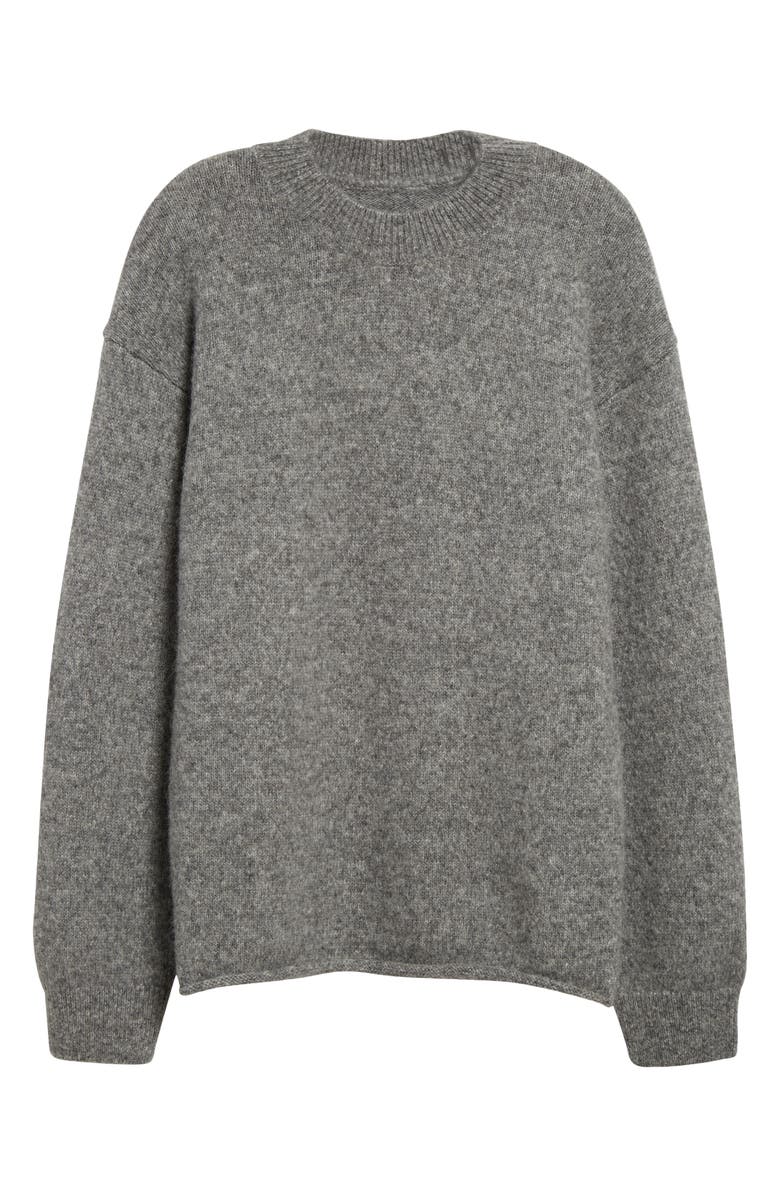 Jacquemus Le Pull Jacquard Logo Brushed Alpaca & Merino Wool Blend Sweater, Alternate, color, Grey