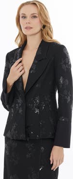 Gizia Notch Lapel Buttoned Tailored Jacket
