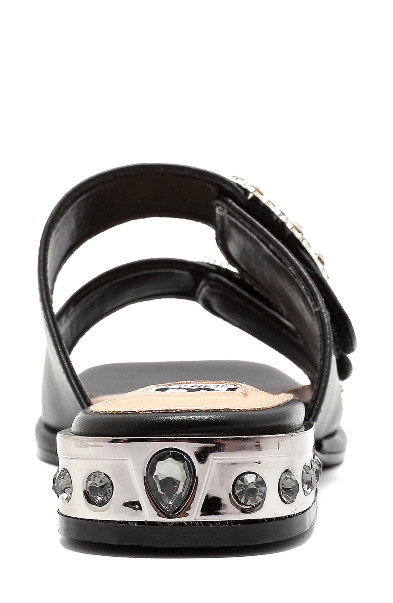 Resort Rhinestone Slide Sandal, Alternate, color, BLACK