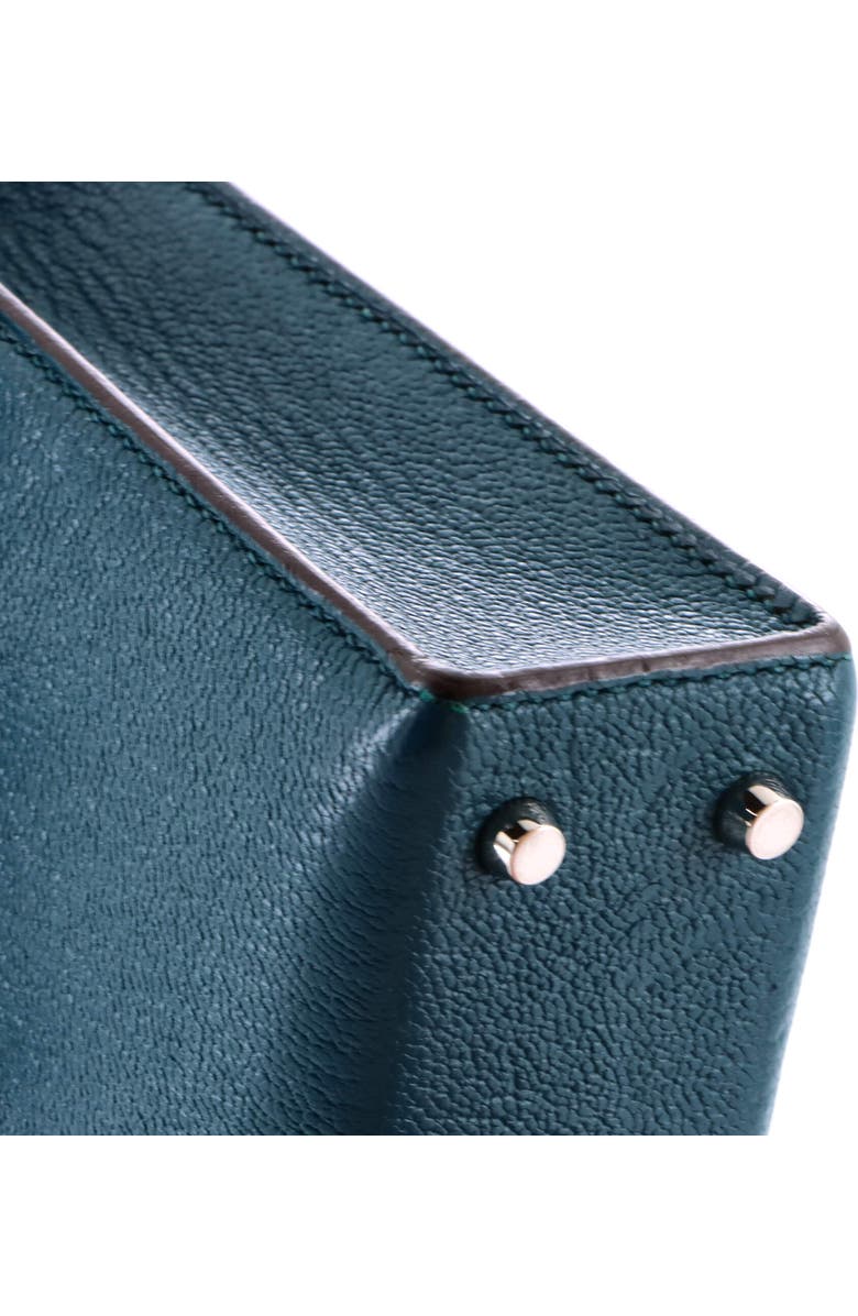 Pre-Owned Hermes Verrou Bag Chevre Mysore and Canvas Mini, Alternate, color, Vert Bosphore