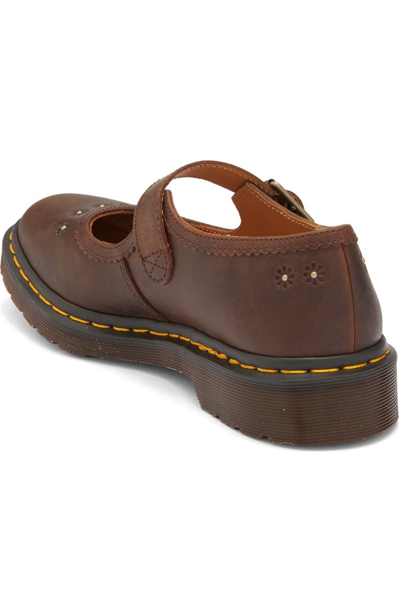 Dr. Martens Flower Mary Jane Flat, Alternate, color, Dark Brown