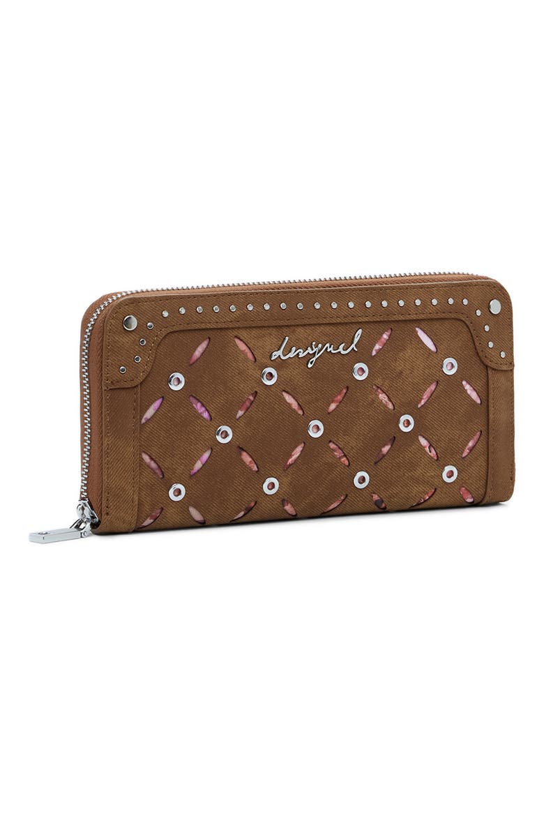 Long Faux Leather Wallet, Alternate, color, CAMEL