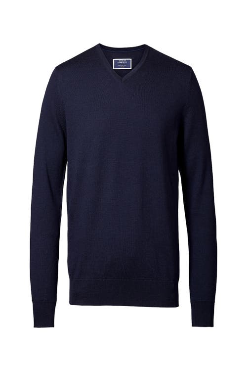 CHARLES TYRWHITT CHARLES TYRWHITT PURE MERINO V NECK SWEATER