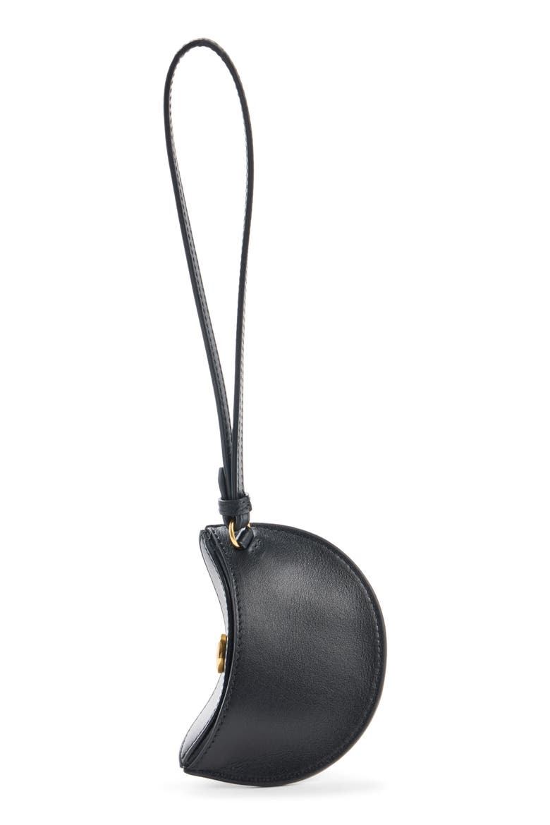 Le Porte Ovalo Leather Coin Purse, Alternate, color, BLACK 990