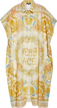 Versace Underwater Barocco Voile Cover-Up Shirtdress