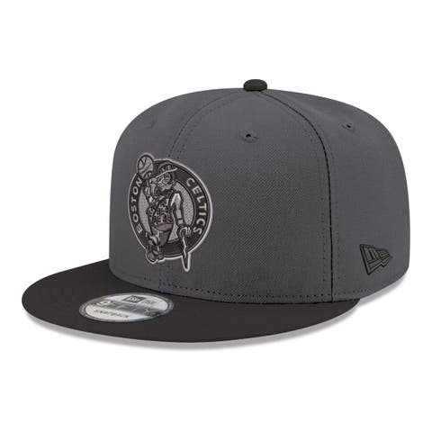 Men's New Era Gray/Black Boston Celtics Logo 2-Tone 9FIFTY Snapback Hat