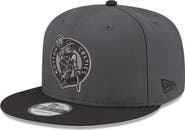 New Era Men's New Era Gray/Black Boston Celtics Logo 2-Tone 9FIFTY Snapback Hat