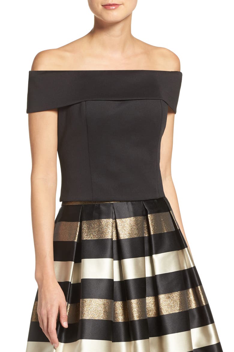 Off the Shoulder Top, Main, color, BLACK