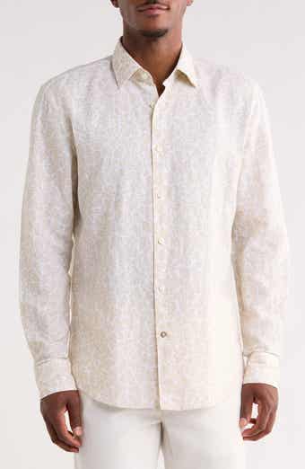Hal Kent Casual Fit Linen & Cotton Blend Dress Shirt
