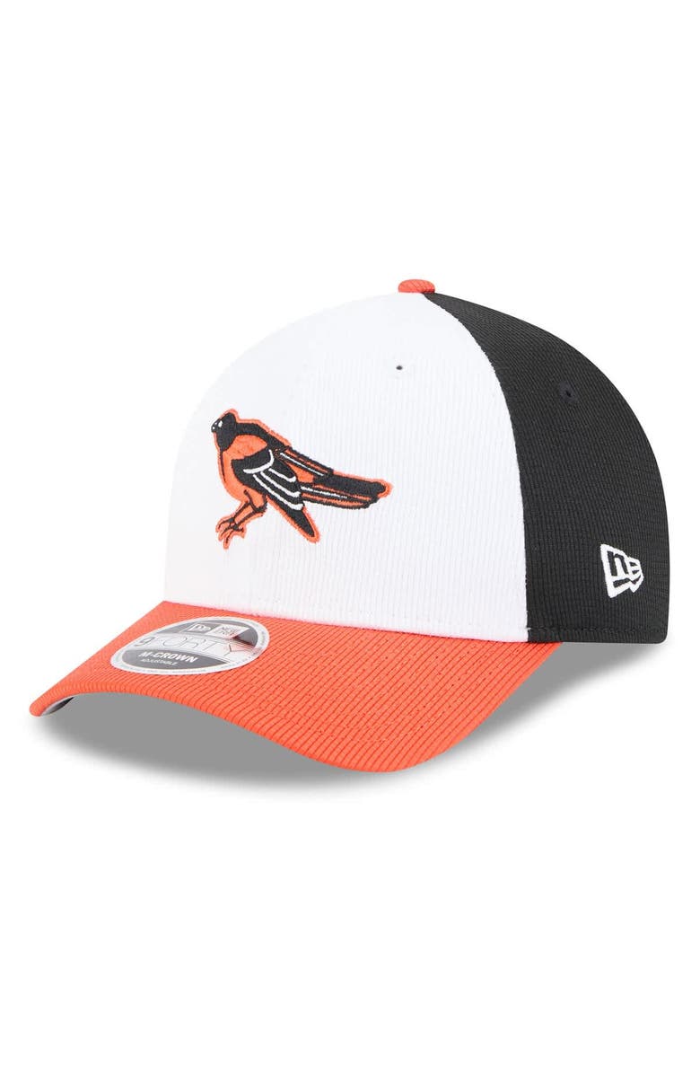 New Era Men's New Era  White/Orange Baltimore Orioles 2025 Batting Practice 9FORTY M-Crown Adjustable Hat, Main, color, White