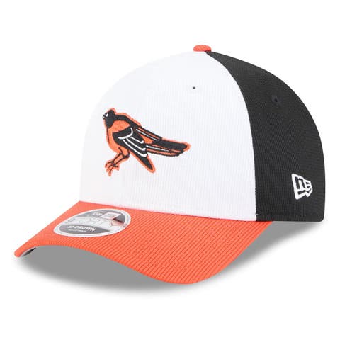 Men's New Era  White/Orange Baltimore Orioles 2025 Batting Practice 9FORTY M-Crown Adjustable Hat