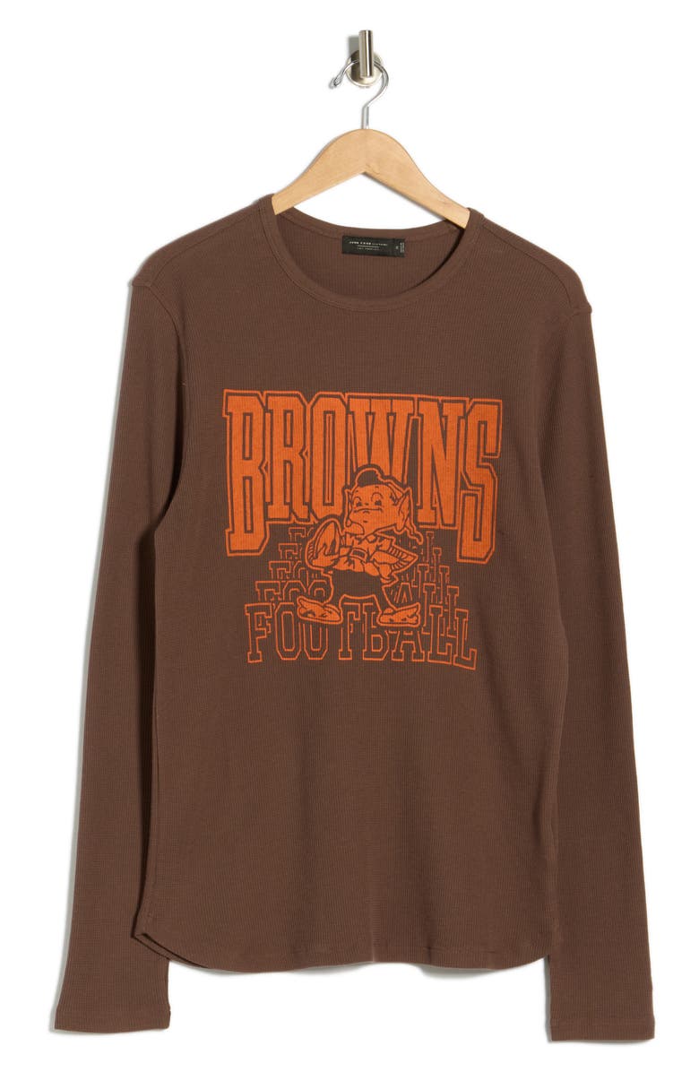 Junk Food NFL Browns Classic Thermal Graphic T-Shirt, Alternate, color, Dark Chocolate