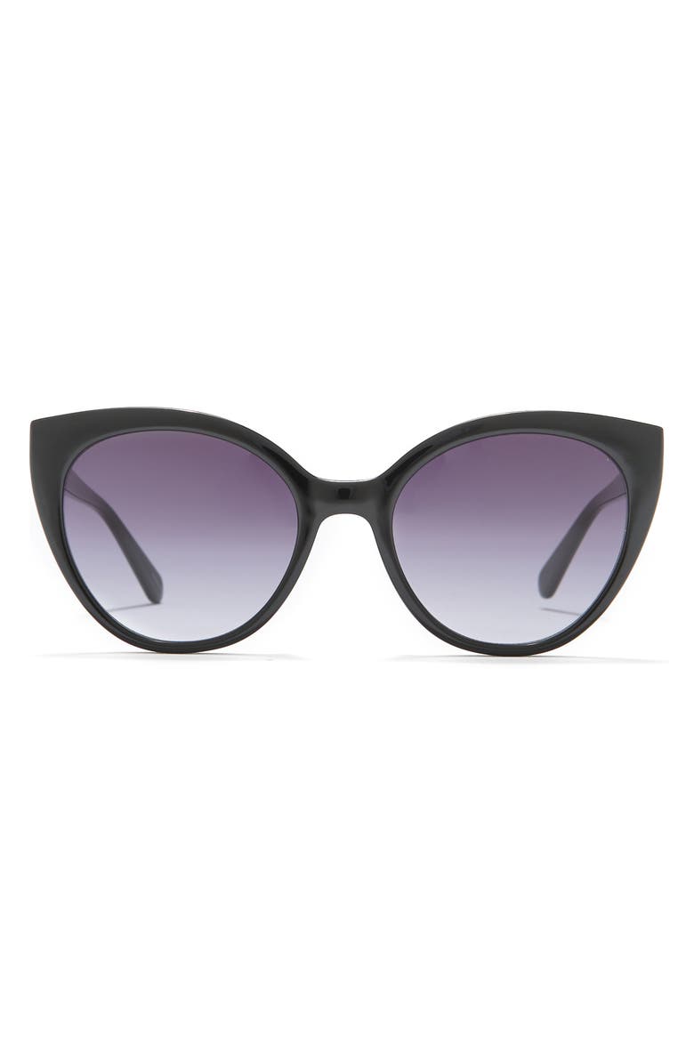 Kate Spade New York 54mm amyaos cat eye sunglasses, Main, color, Black / Grey Shaded