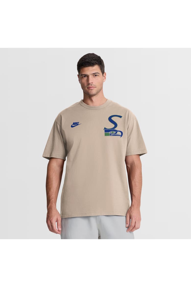 Men's Nike Sand Seattle Seahawks Night Primary Max90 T-Shirt, Main, color, Sand