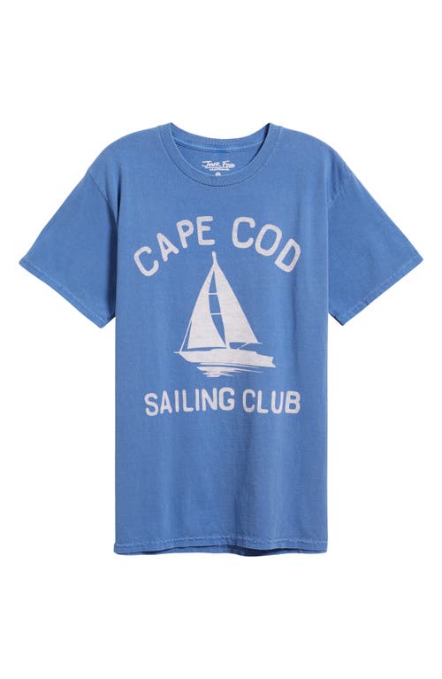 Junk Food Cape Cod Sailing Cotton Graphic T-shirt In Dutch Blue