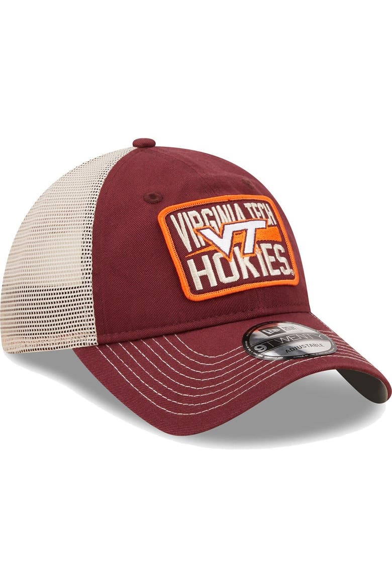Men's New Era Maroon/Natural Virginia Tech Hokies Devoted 9TWENTY Adjustable Hat, Alternate, color, Maroon