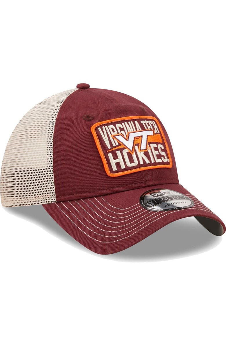 New Era Men's New Era Maroon/Natural Virginia Tech Hokies Devoted 9TWENTY Adjustable Hat, Alternate, color, 