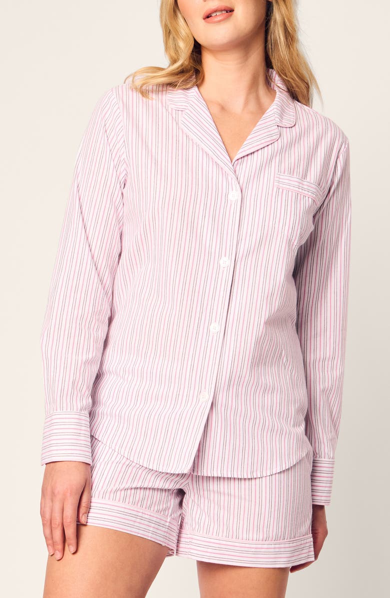 Petite Plume Twill Short Pajamas, Main, color, 