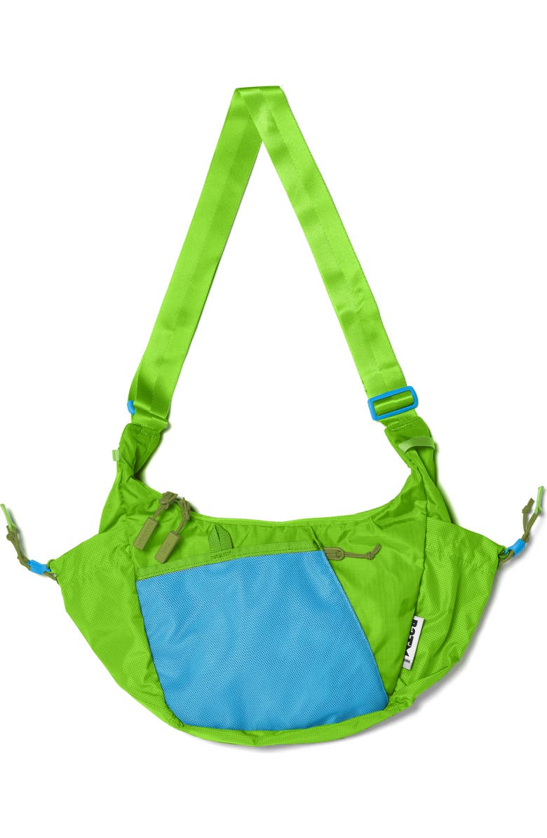 Baboon to the Moon Crescent Crossbody Bag, Main, color, Lime Breeze