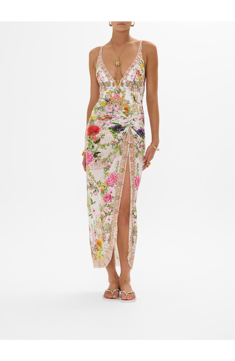 TWIST FRONT LONG SKIRT EGYPTIAN ROSE, Main, color, 