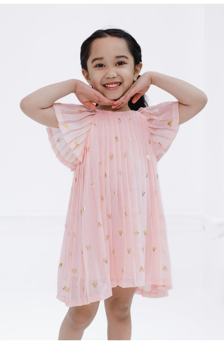 Disney Minnie Mouse Short Sleeve Party Dress, Alternate, color, Pink