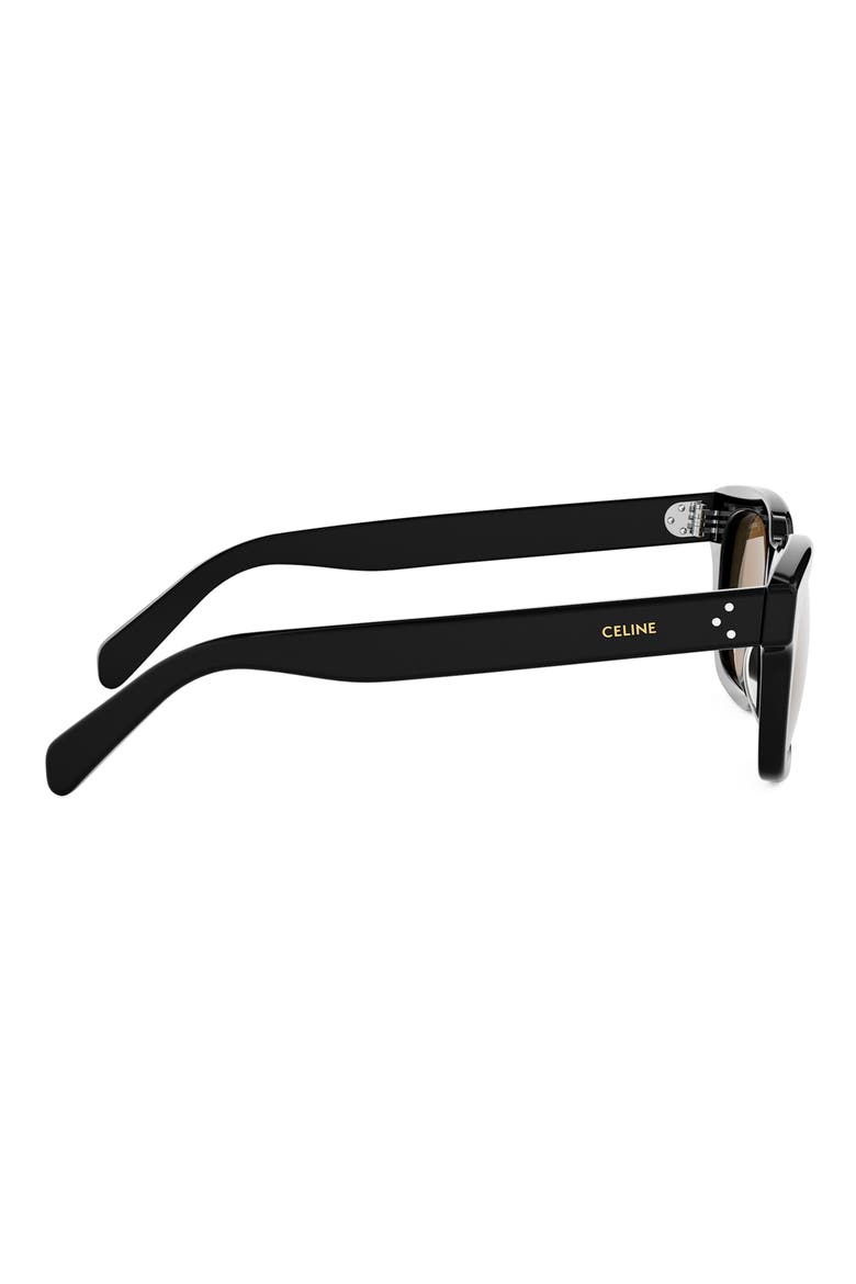 Bold 3 Dots 50mm Square Sunglasses, Alternate, color, SHINY BLACK / ROVIEX