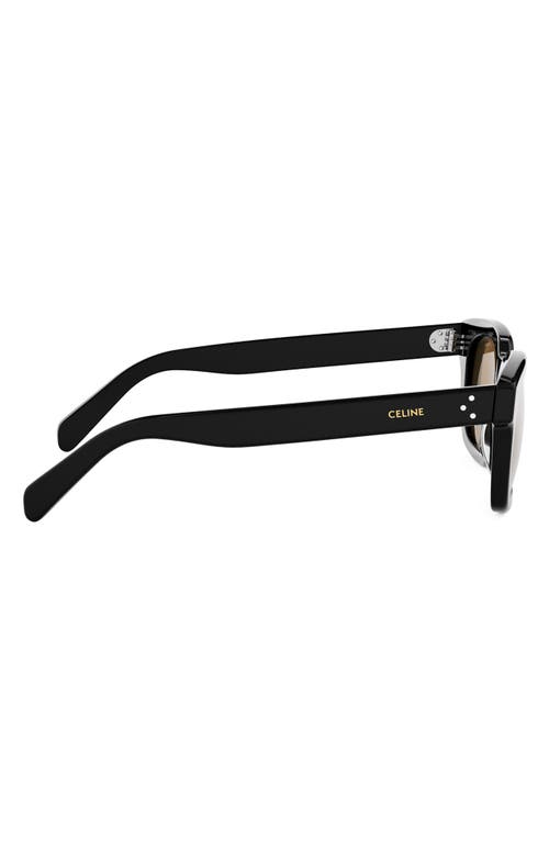 Celine Bold 3 Dots 50mm Square Sunglasses In Brown