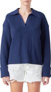 Grey Lab Rib Polo Sweater