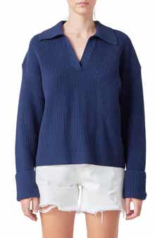 Rib Polo Sweater