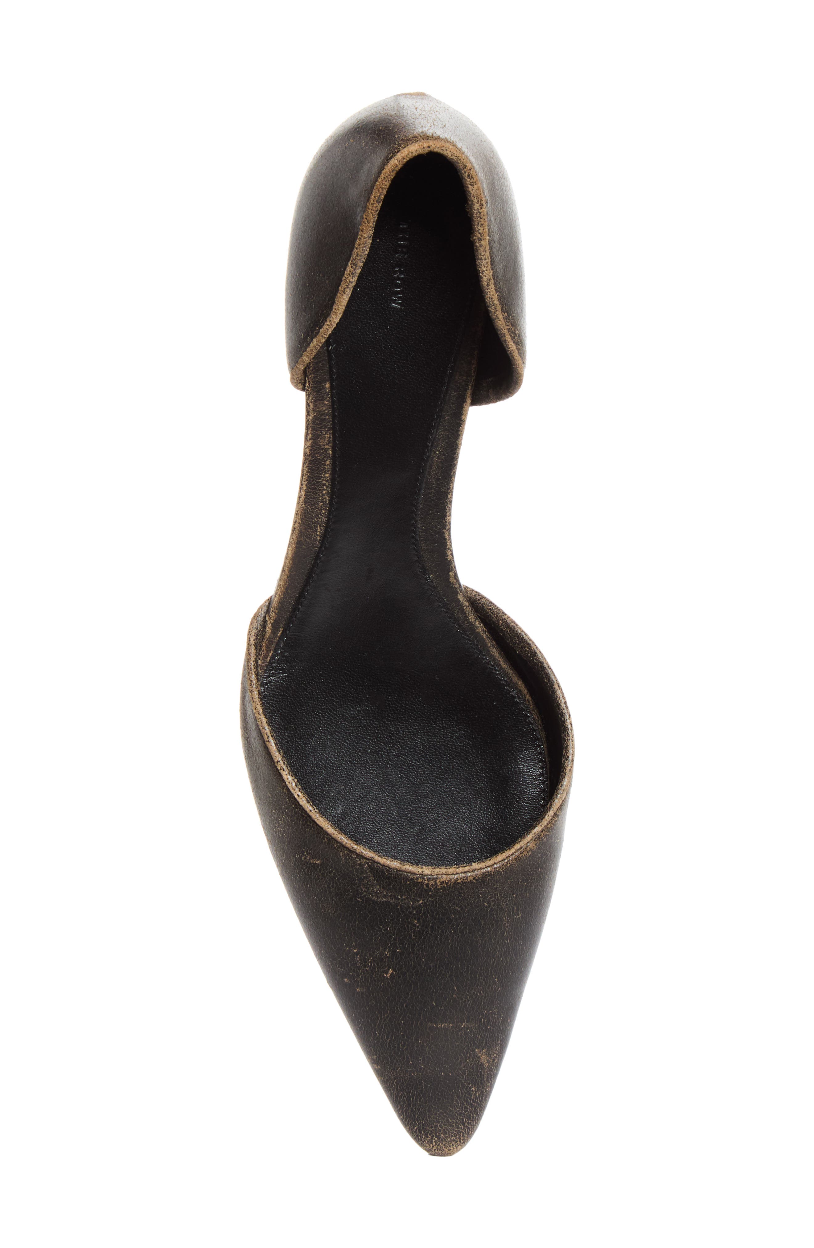 Liisa Pointed Toe Kitten Heel d'Orsay Pump, Alternate, color, DARK BROWN