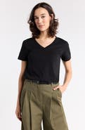 1901 V-Neck Cotton T-Shirt